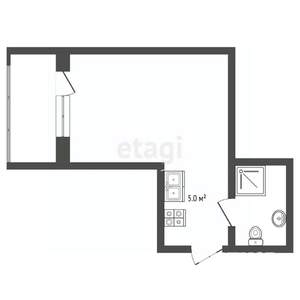 Студия квартира, вторичка, 28м2, 8/13 этаж