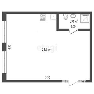 1-к квартира, вторичка, 24м2, 1/3 этаж