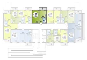 1-к квартира, строящийся дом, 37м2, 1/16 этаж