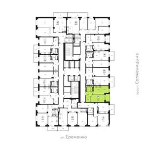 2-к квартира, вторичка, 43м2, 6/24 этаж