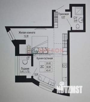 1-к квартира, вторичка, 42м2, 6/24 этаж