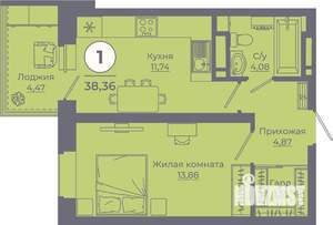 1-к квартира, вторичка, 39м2, 4/24 этаж