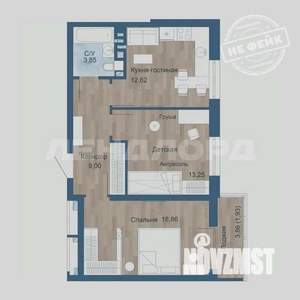 2-к квартира, вторичка, 57м2, 3/15 этаж