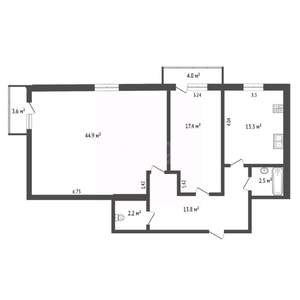 2-к квартира, вторичка, 94м2, 5/5 этаж