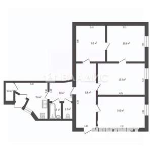 3-к квартира, вторичка, 78м2, 1/3 этаж