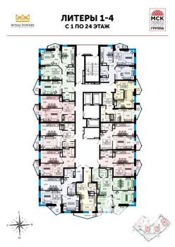 1-к квартира, вторичка, 35м2, 6/25 этаж