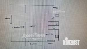 2-к квартира, вторичка, 47м2, 2/5 этаж