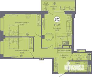 2-к квартира, вторичка, 84м2, 5/24 этаж