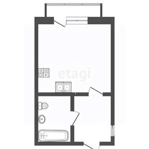 Студия квартира, вторичка, 31м2, 15/17 этаж