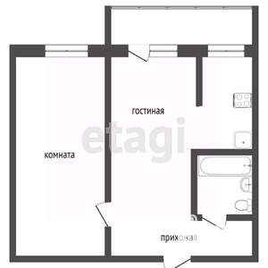 2-к квартира, вторичка, 45м2, 3/5 этаж