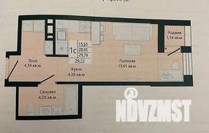 Студия квартира, вторичка, 30м2, 21/29 этаж