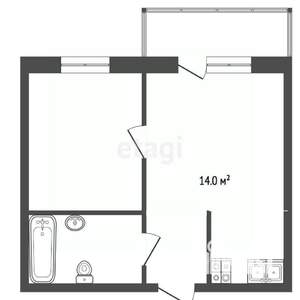 1-к квартира, вторичка, 40м2, 19/25 этаж