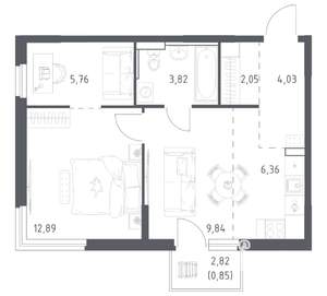 1-к квартира, вторичка, 46м2, 11/17 этаж
