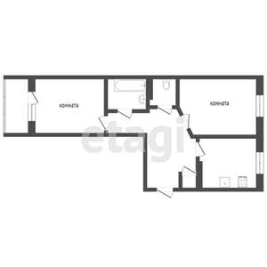 2-к квартира, вторичка, 68м2, 5/22 этаж