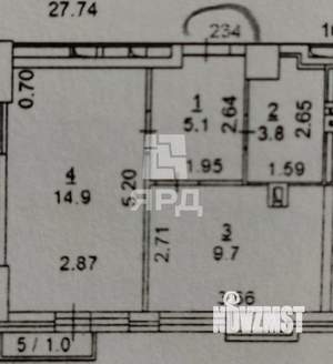 1-к квартира, вторичка, 34м2, 2/24 этаж