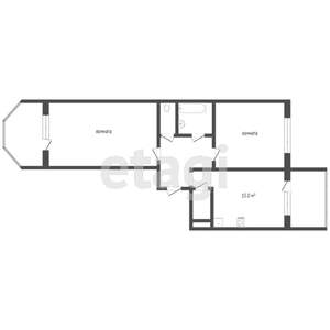 2-к квартира, вторичка, 56м2, 5/10 этаж