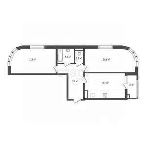 2-к квартира, вторичка, 69м2, 3/24 этаж