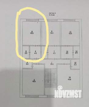 1-к квартира, вторичка, 18м2, 3/3 этаж