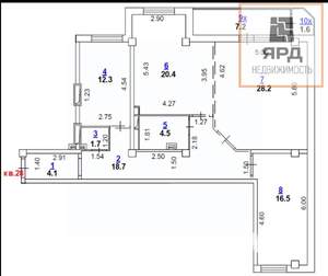 3-к квартира, вторичка, 111м2, 3/17 этаж