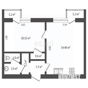 2-к квартира, вторичка, 30м2, 5/5 этаж