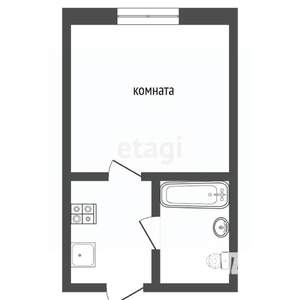 1-к квартира, вторичка, 22м2, 3/5 этаж