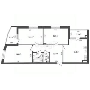 3-к квартира, вторичка, 80м2, 4/22 этаж
