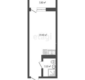 1-к квартира, вторичка, 21м2, 15/25 этаж