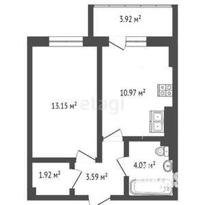 1-к квартира, вторичка, 46м2, 2/18 этаж