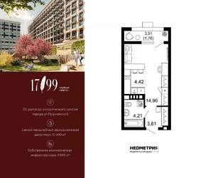 1-к квартира, вторичка, 29м2, 5/10 этаж