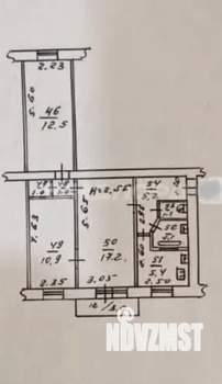3-к квартира, вторичка, 57м2, 2/5 этаж