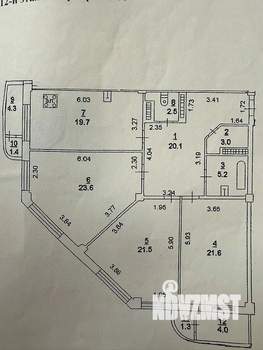 3-к квартира, вторичка, 121м2, 12/17 этаж