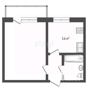 1-к квартира, вторичка, 25м2, 3/4 этаж