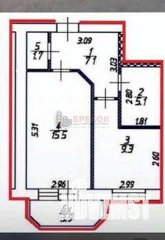 2-к квартира, вторичка, 43м2, 13/16 этаж