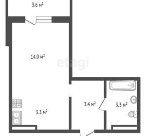 Студия квартира, вторичка, 25м2, 1/17 этаж