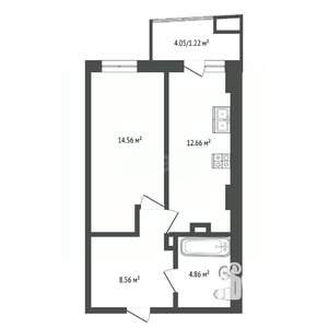 1-к квартира, вторичка, 40м2, 6/25 этаж