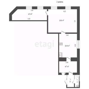 2-к квартира, вторичка, 43м2, 1/2 этаж