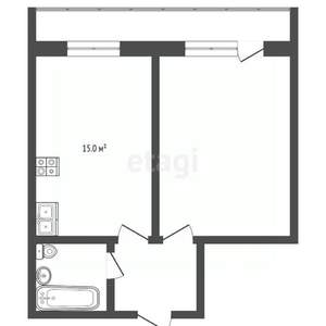 1-к квартира, вторичка, 35м2, 9/11 этаж