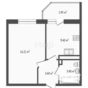 1-к квартира, вторичка, 34м2, 13/24 этаж