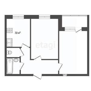 2-к квартира, вторичка, 46м2, 5/9 этаж