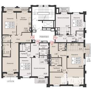 1-к квартира, вторичка, 60м2, 5/7 этаж