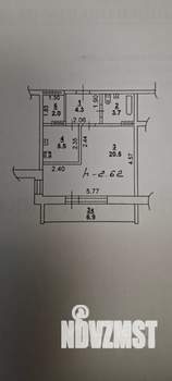 1-к квартира, вторичка, 36м2, 5/16 этаж