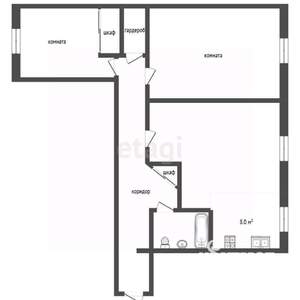 3-к квартира, вторичка, 60м2, 4/5 этаж