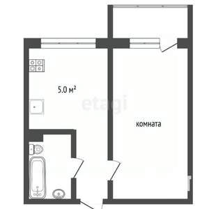 1-к квартира, вторичка, 22м2, 9/9 этаж