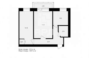 2-к квартира, вторичка, 45м2, 3/5 этаж