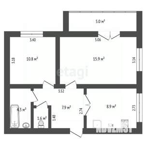 2-к квартира, вторичка, 49м2, 9/10 этаж