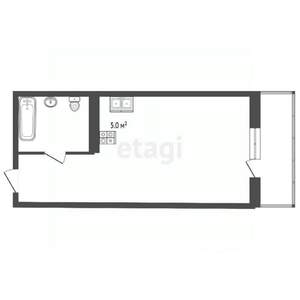 Студия квартира, вторичка, 28м2, 15/19 этаж