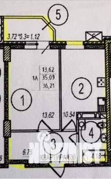 1-к квартира, вторичка, 36м2, 4/24 этаж