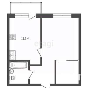 1-к квартира, вторичка, 49м2, 5/16 этаж