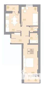 2-к квартира, вторичка, 66м2, 9/22 этаж