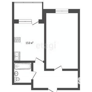 2-к квартира, вторичка, 47м2, 8/11 этаж